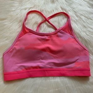 Aerie Pink Criss Cross Back Sports Bra